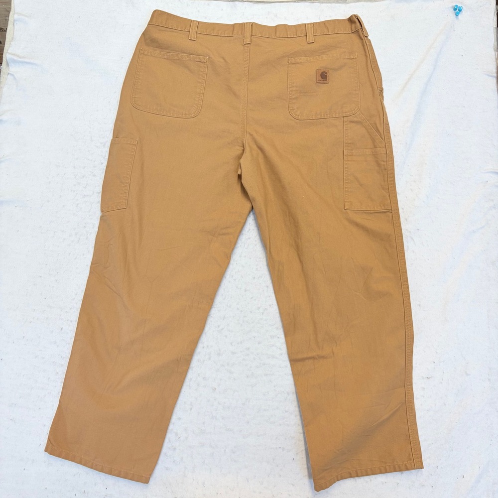 Carhartt Dungaree Fit Pants Mens 42x30 Brown Canvas Work Utility